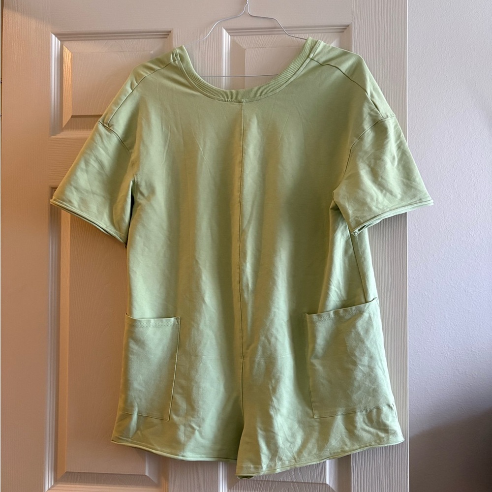 Pale green T Shirt Romper